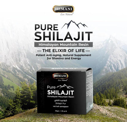 Hemani Pure Shilajit Himalayan Mountain Resin (35g) – Natural Energy & Stamina Booster