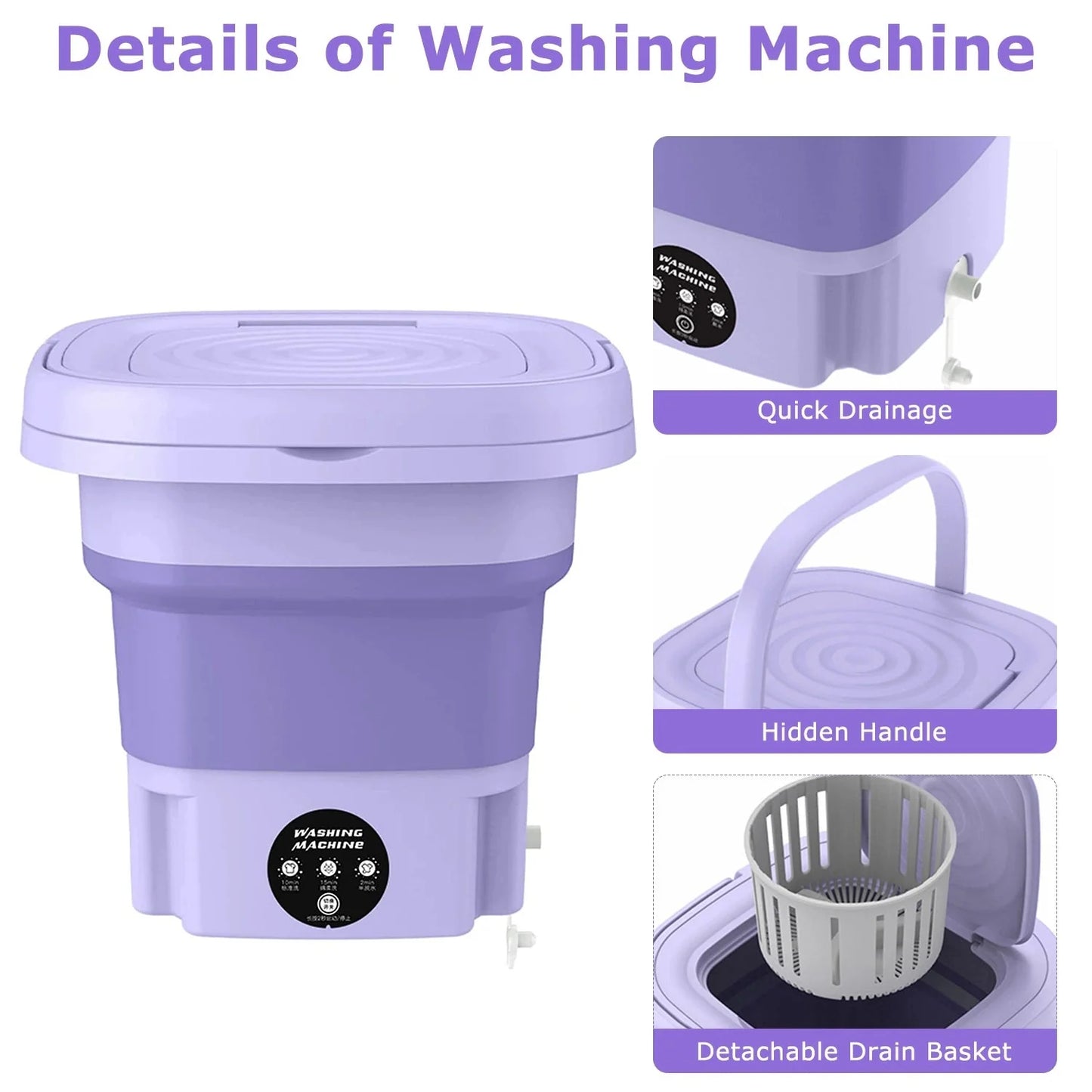 Foldable Mini Laundry Machine